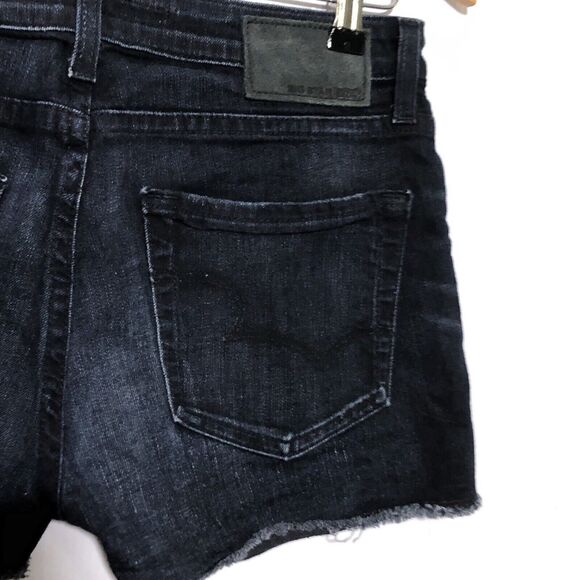 Big Star Cut-off Shorts Womens 29 Blue Dark Short-Short Distressed Denim Y2K - Picture 7 of 12